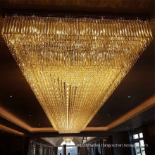 Modern pendant lighting chandeliers large hotel rectangle ceiling chandelier